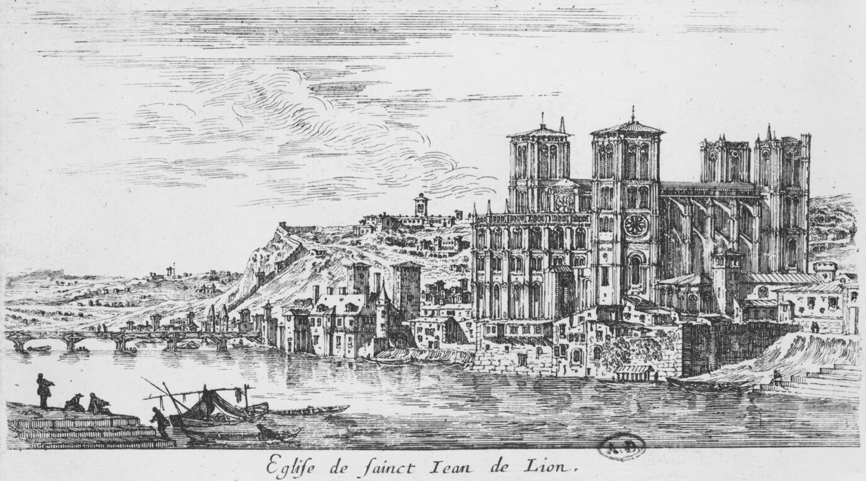 Vue de la cathédrale Saint-Jean, Lyon - Israël Silvestre the Younger