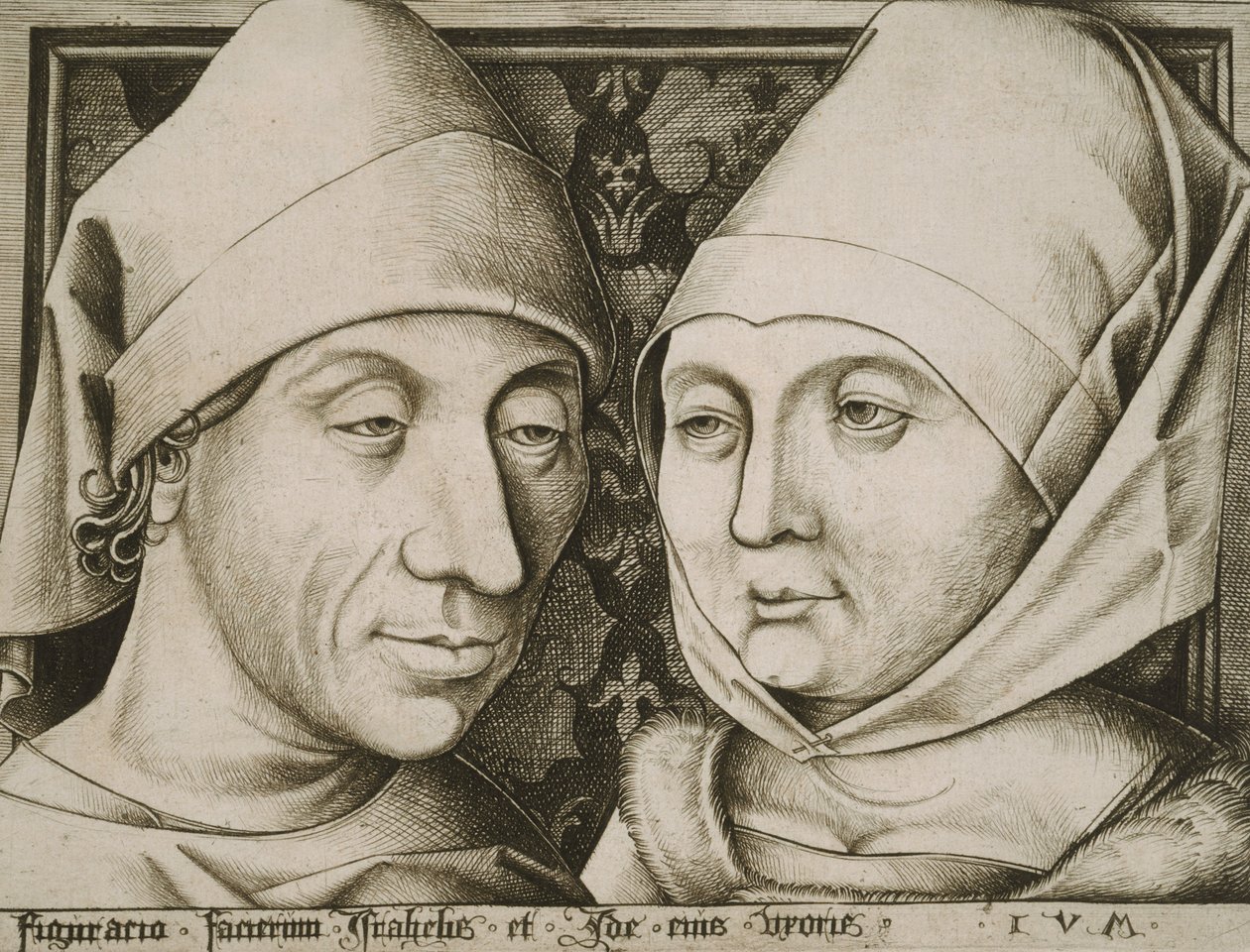 Autoportrait avec sa femme, Ida - Israhel van Meckenem