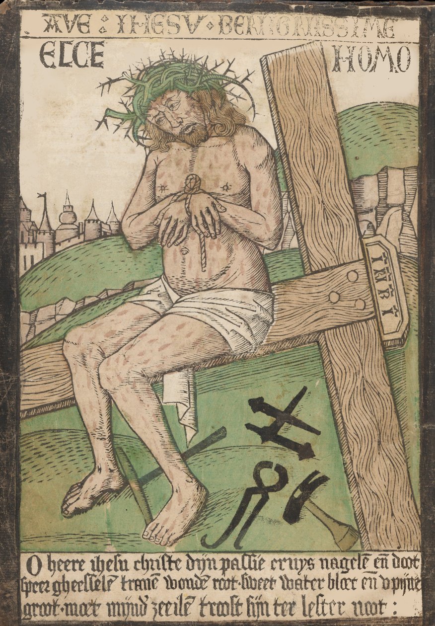 Album avec douze gravures de La Passion, une gravure sur bois du Christ en tant qu