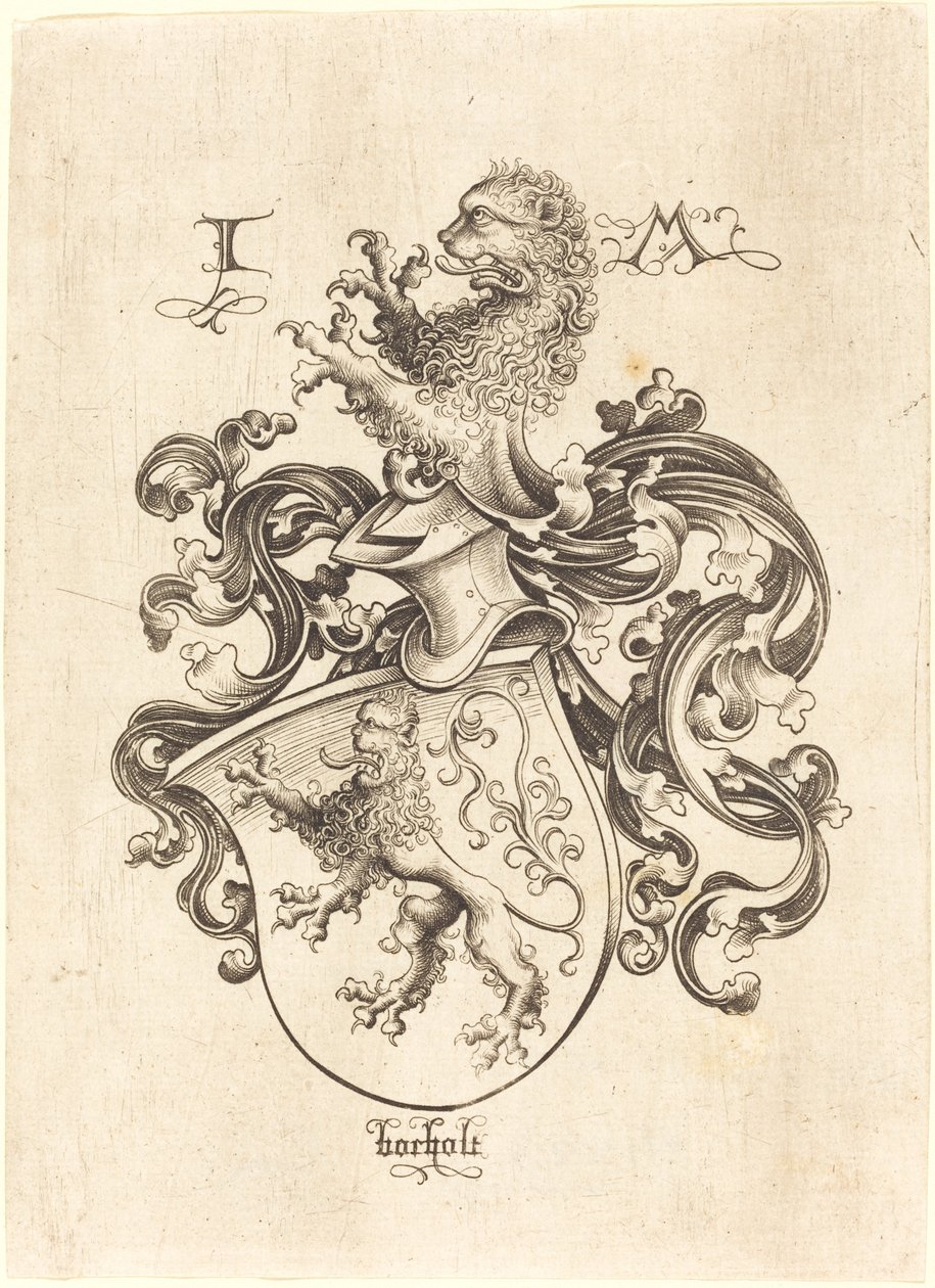 Blason avec lion, vers 1480-1490 - Israhel van Meckenem