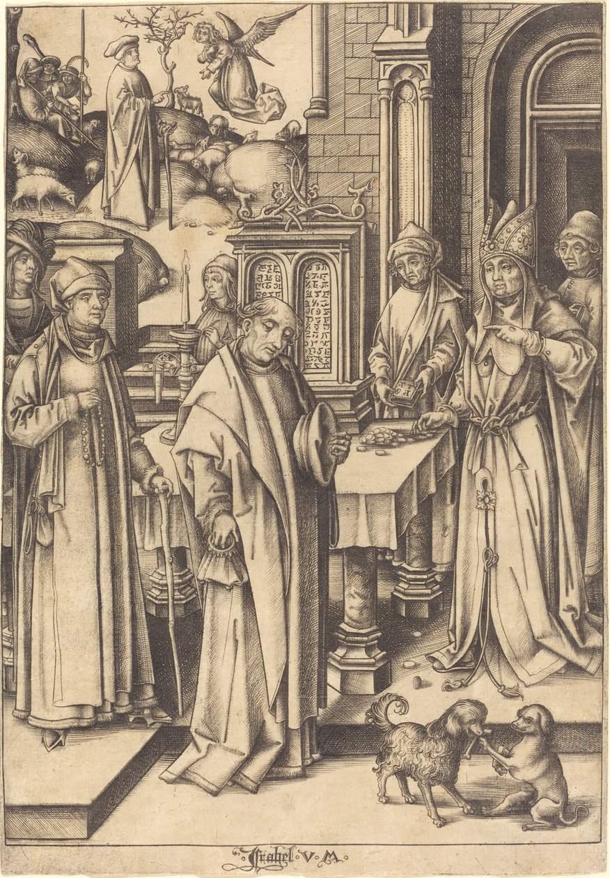 Le sacrifice de Joachim, vers 1490-1500 - Israhel van Meckenem