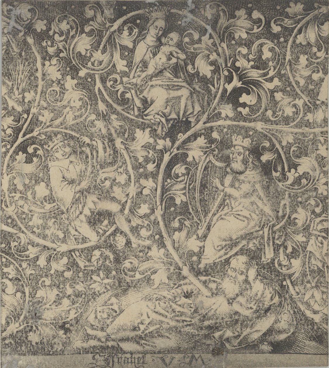 Gravure ornementale avec l