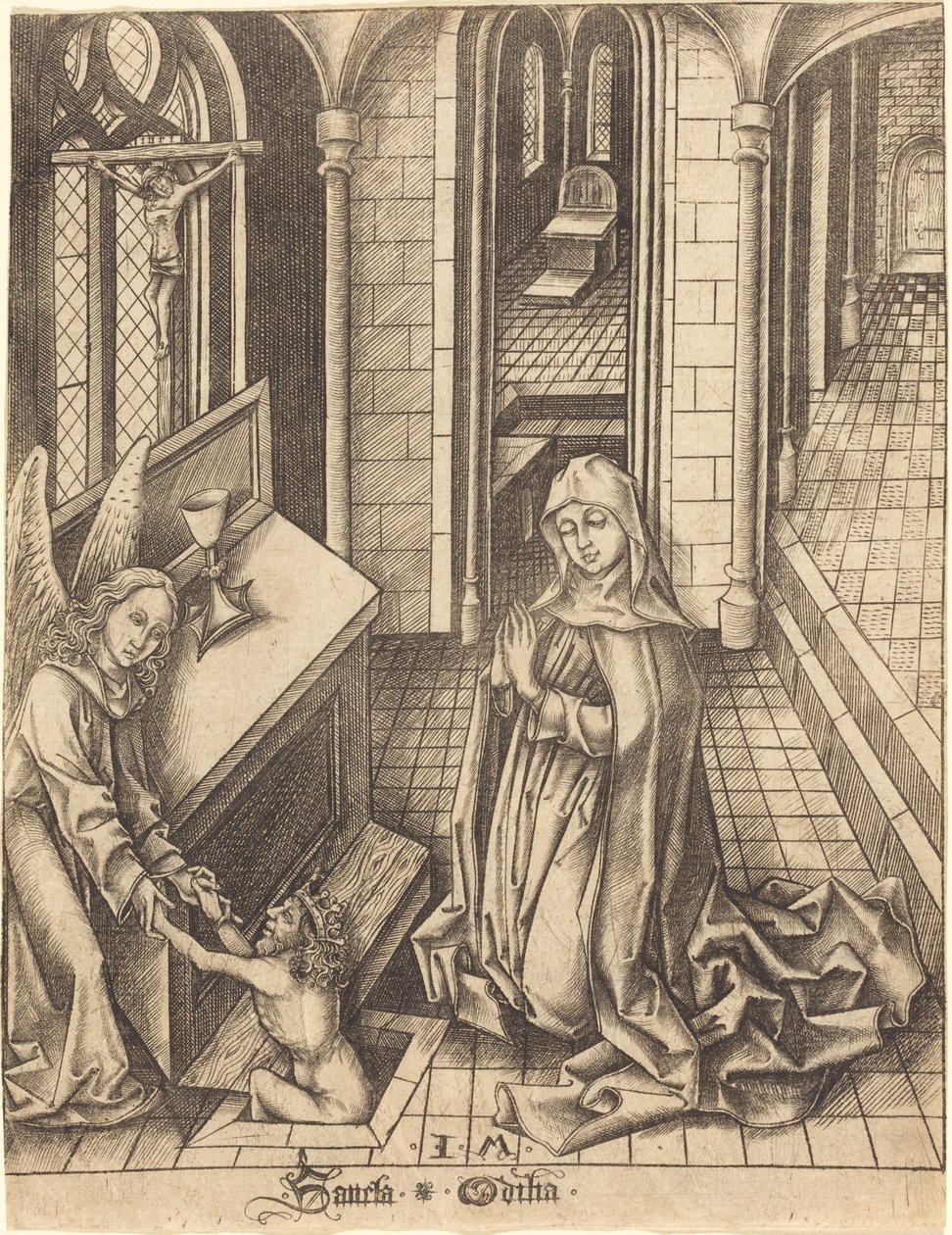Sainte Ottilie - Israhel van Meckenem