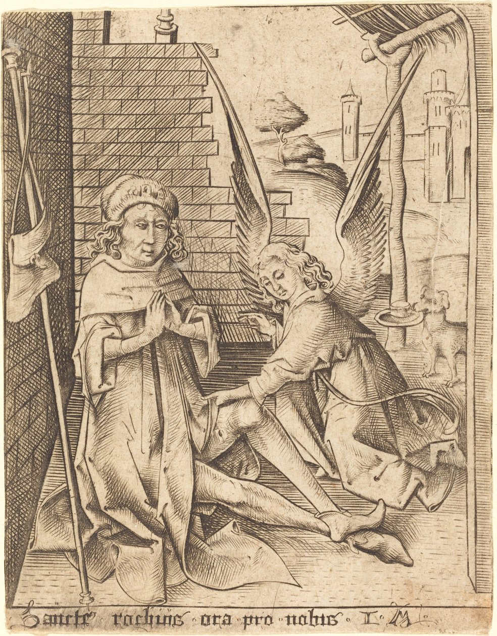 Saint Roch, vers 1490-1500 - Israhel van Meckenem