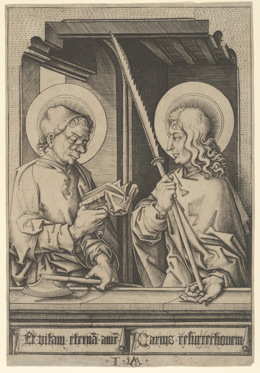 Saints Matthias et Judas Thaddaeus, des Apôtres - Israhel van Meckenem