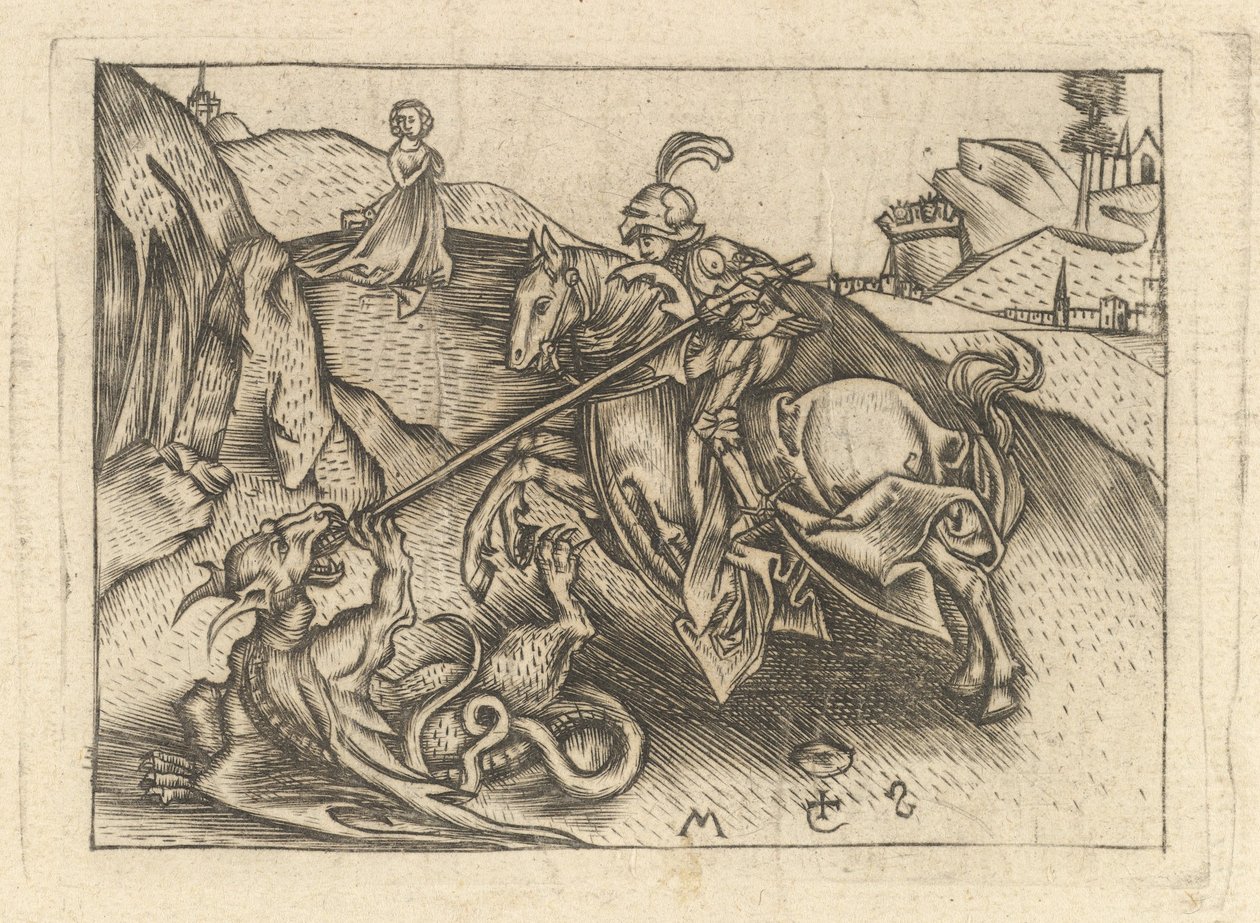 Saint Georges - Israhel van Meckenem