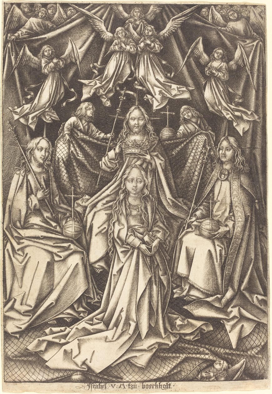 Le Couronnement de la Vierge - Israhel van Meckenem