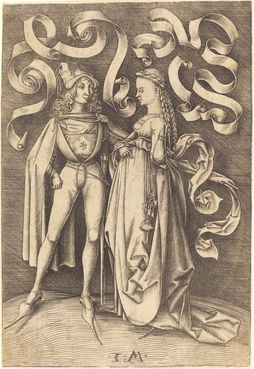 Le Chevalier et la Dame - Israhel van Meckenem