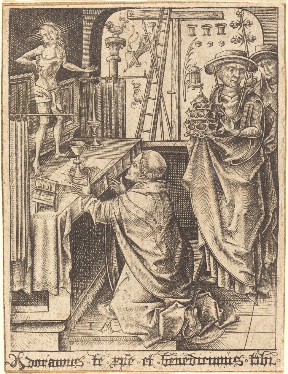 La messe de Saint Grégoire - Israhel van Meckenem