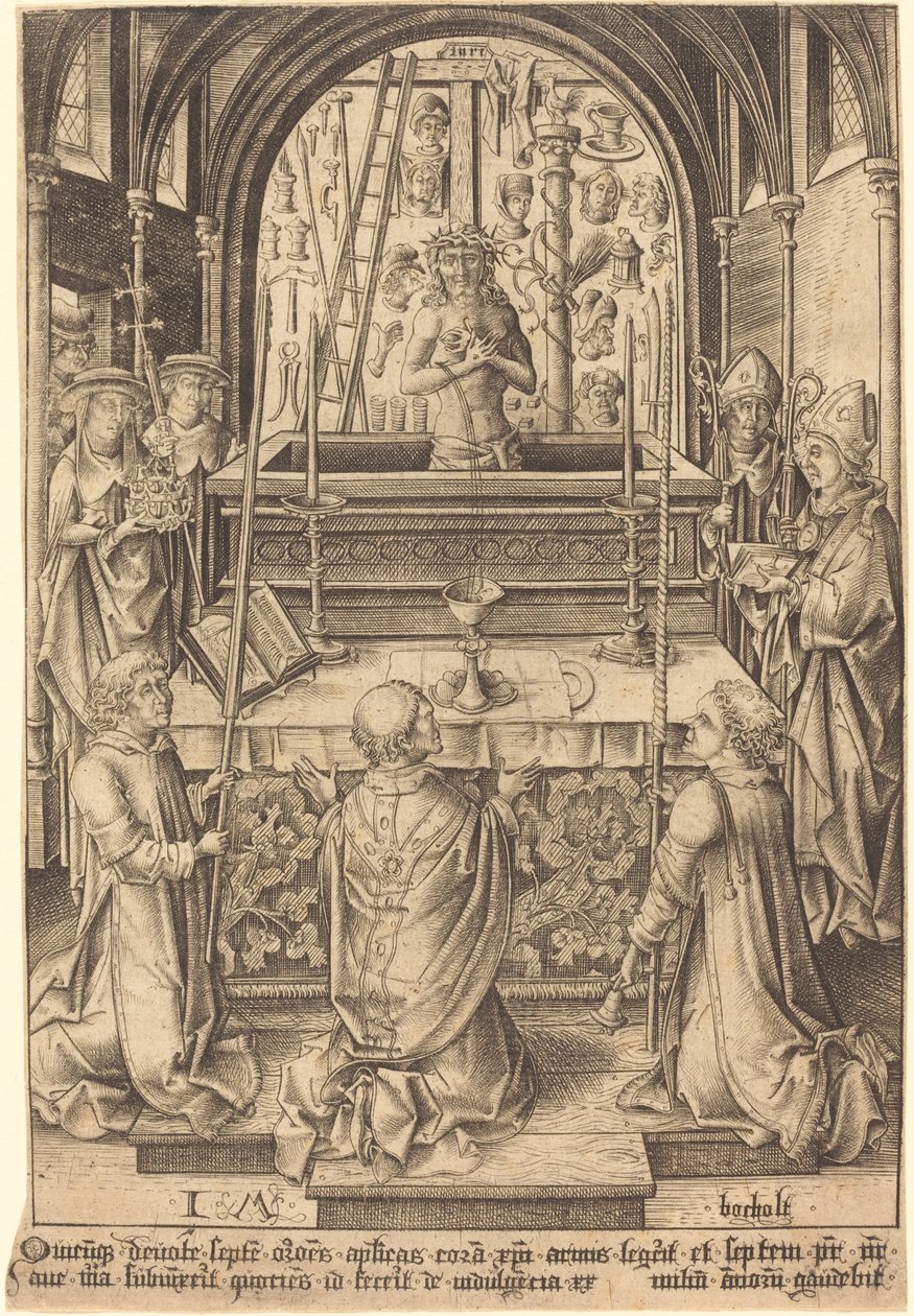La messe de Saint Grégoire - Israhel van Meckenem