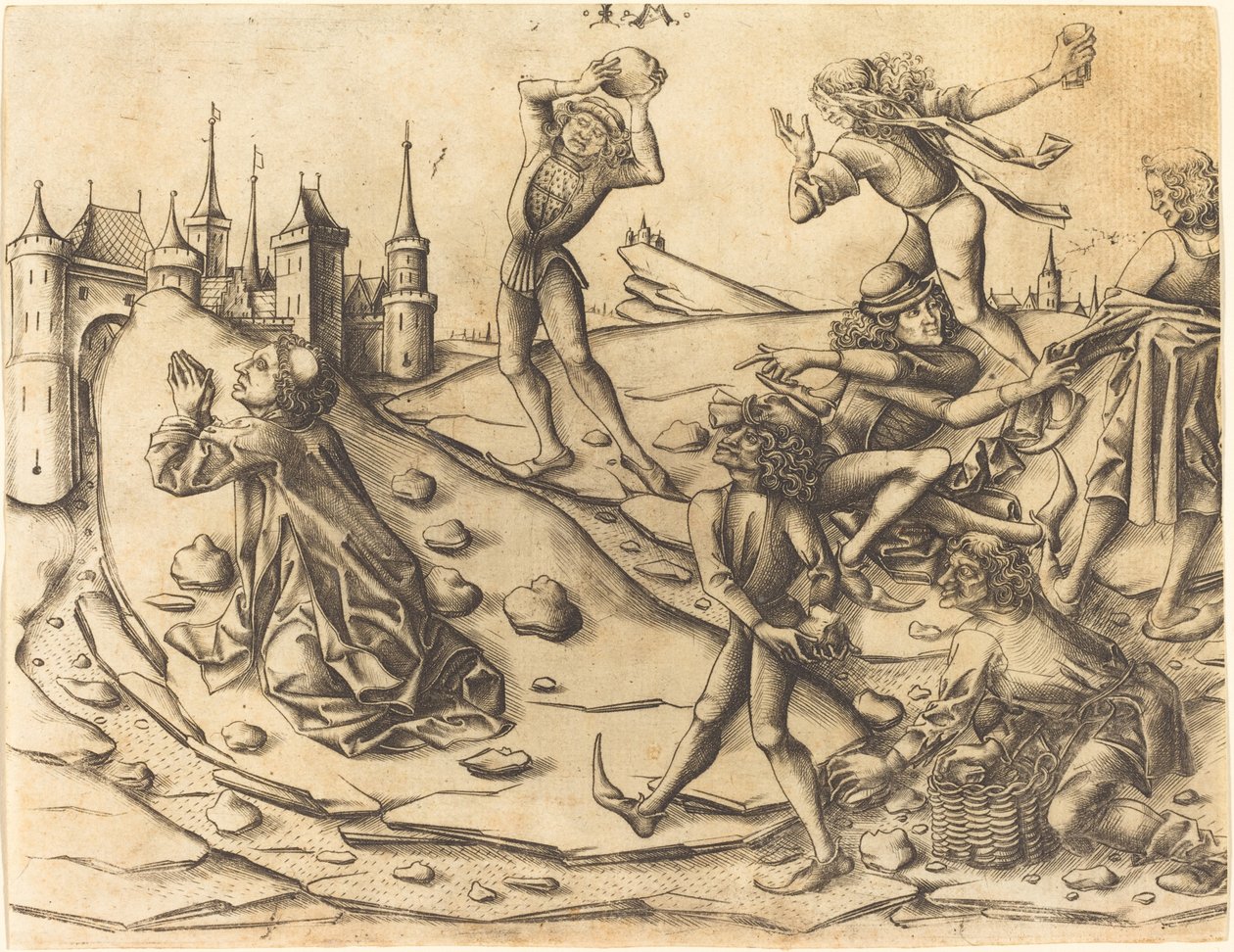 La lapidation de Saint Étienne - Israhel van Meckenem