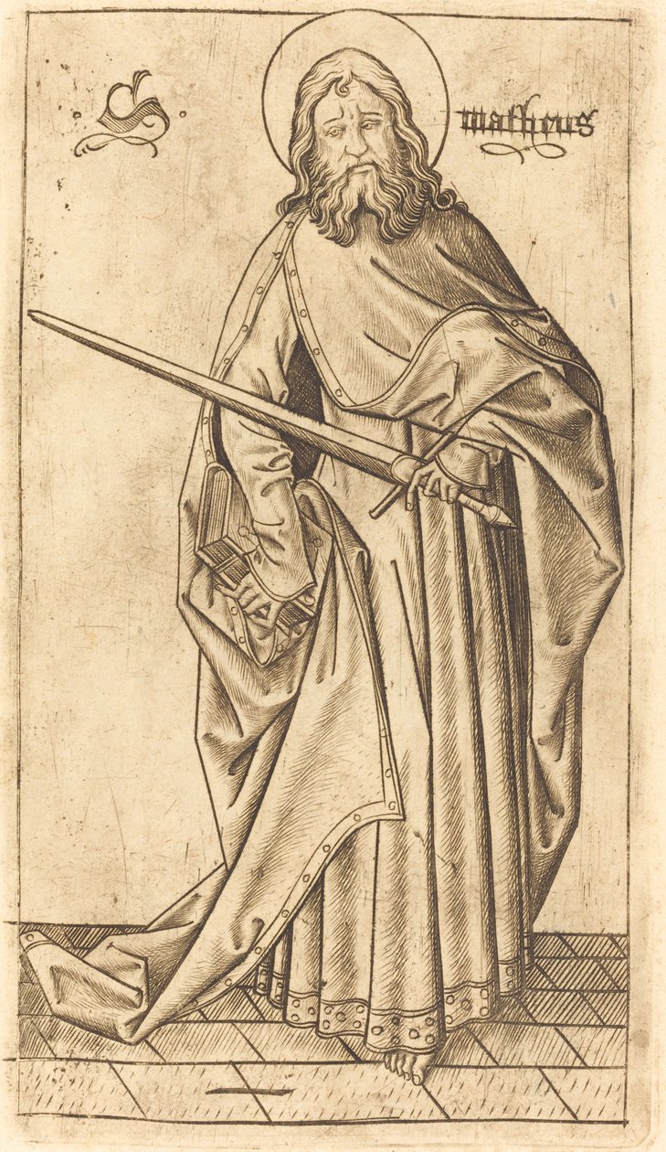 Saint Paul (?) ou Saint Matthieu (?) - Israhel van Meckenem after Master E.S.
