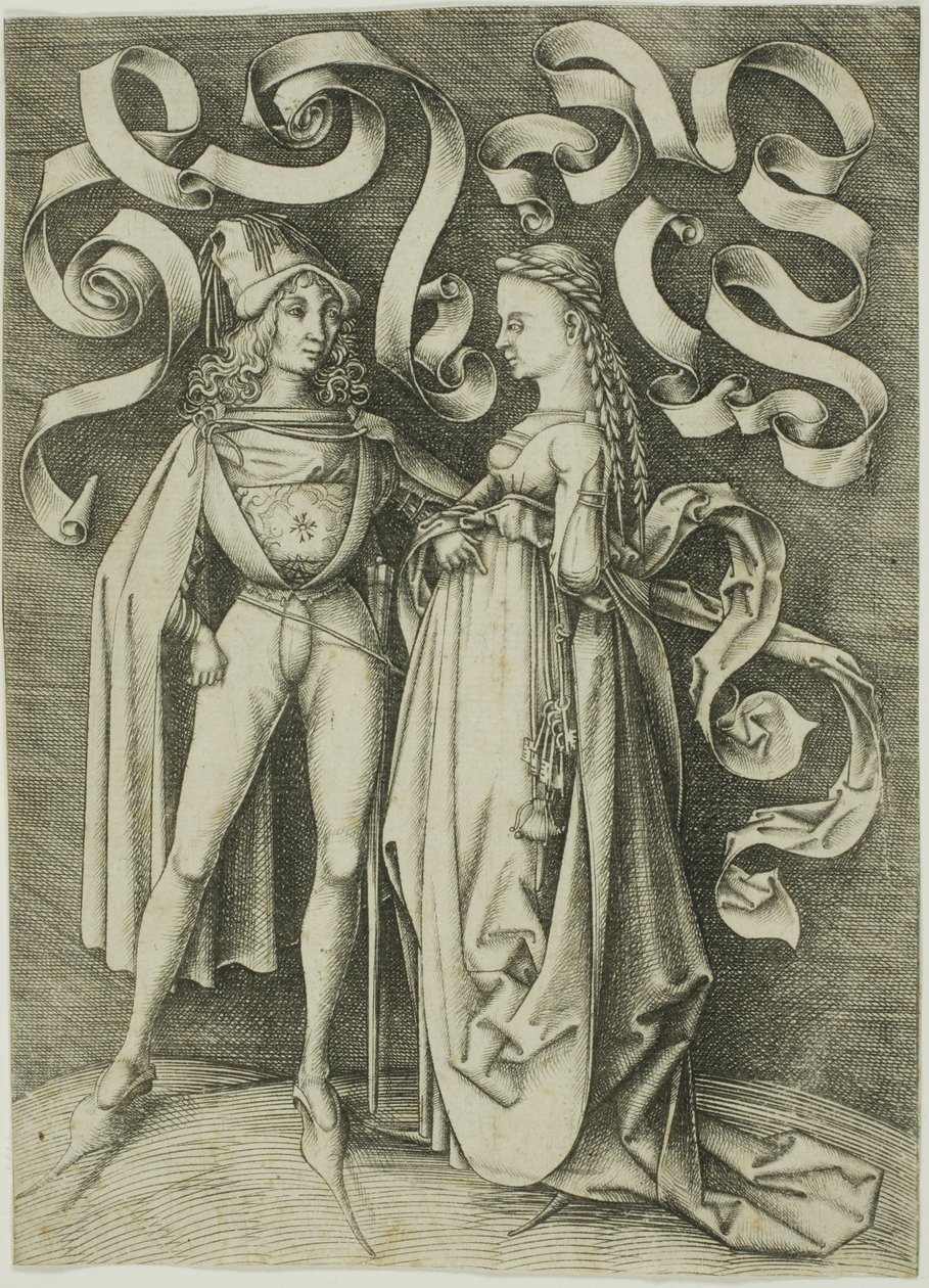 Le chevalier et la dame - Israhel van Meckenem the younger