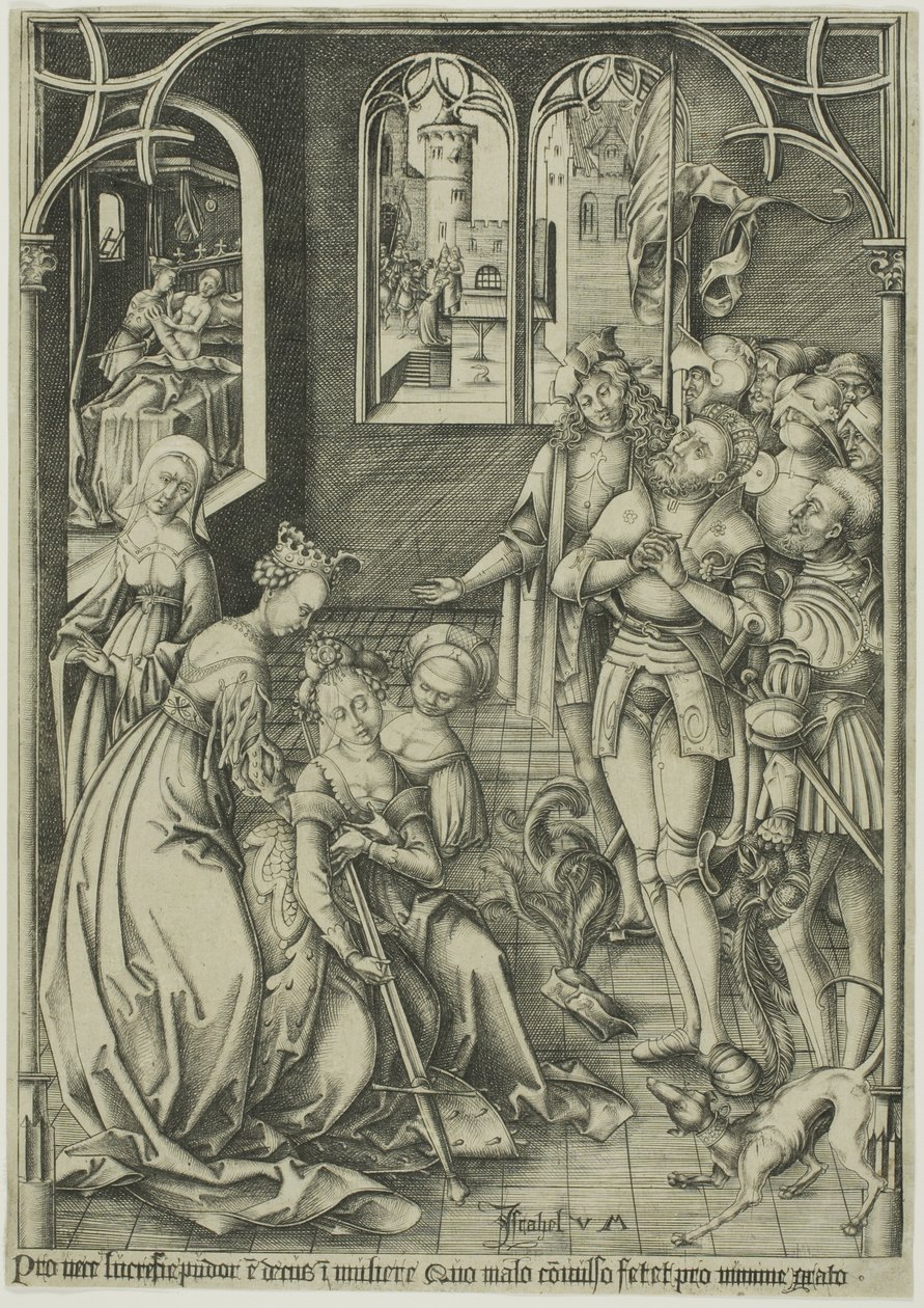 Le suicide de Lucrèce - Israhel van Meckenem the younger