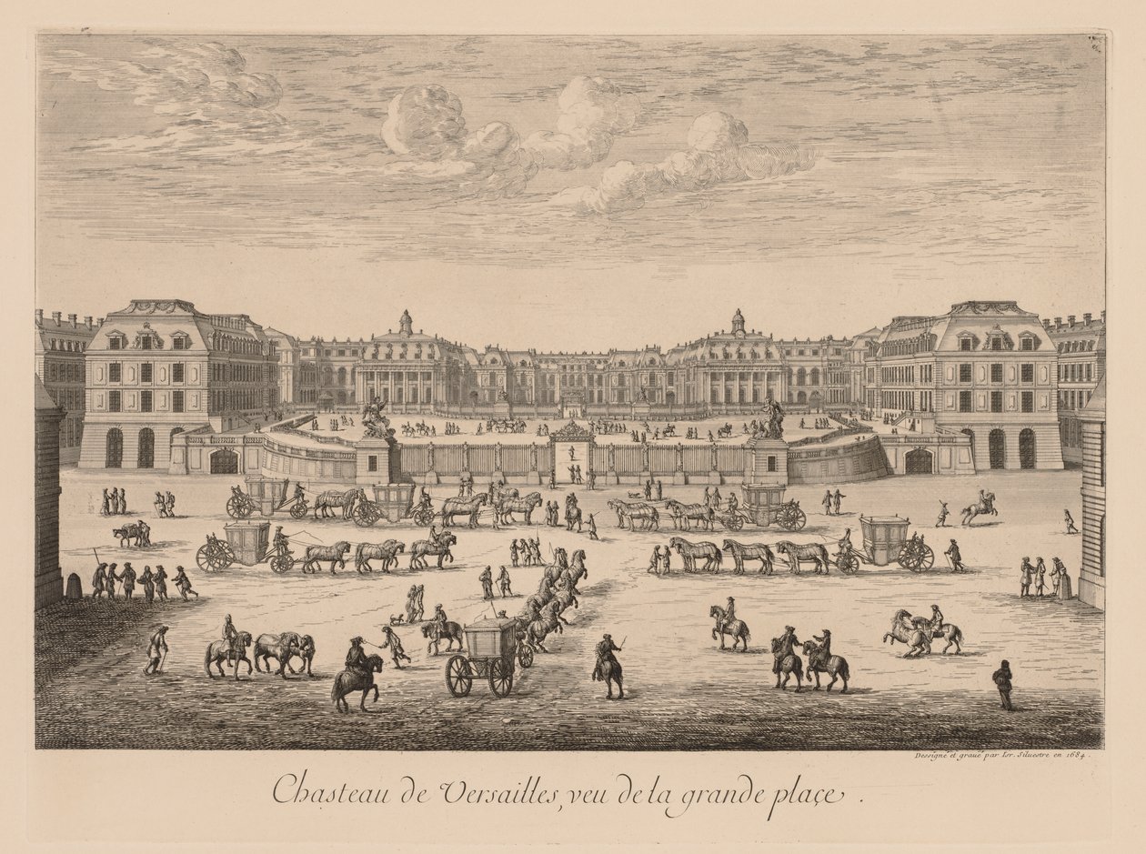 Vue du château de Versailles, vue de la Grande Place - Israël Silvestre
