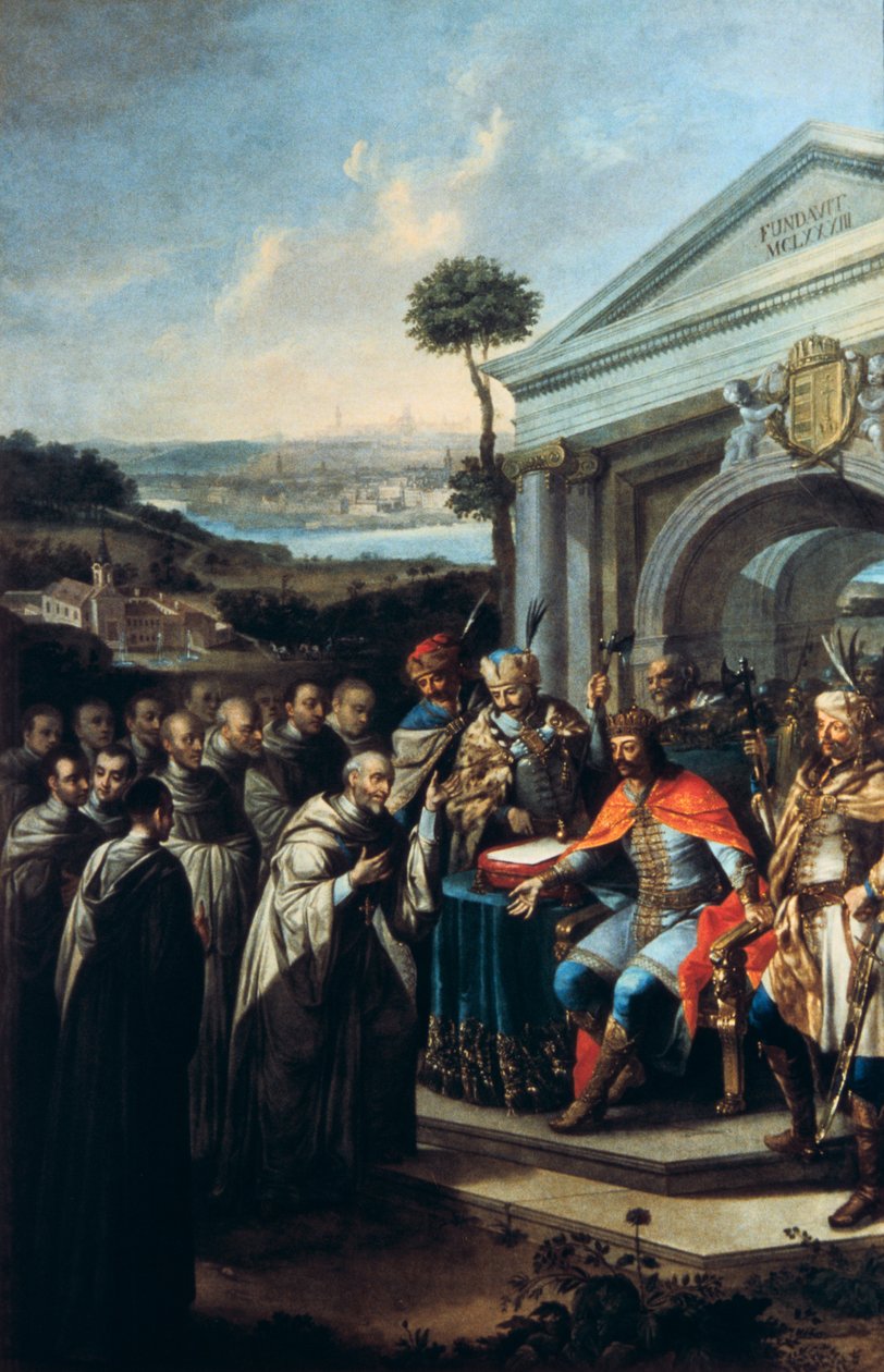 Béla III fondant le monastère cistercien à Szentgotthard en 1183 - Istvan Dorfmeister