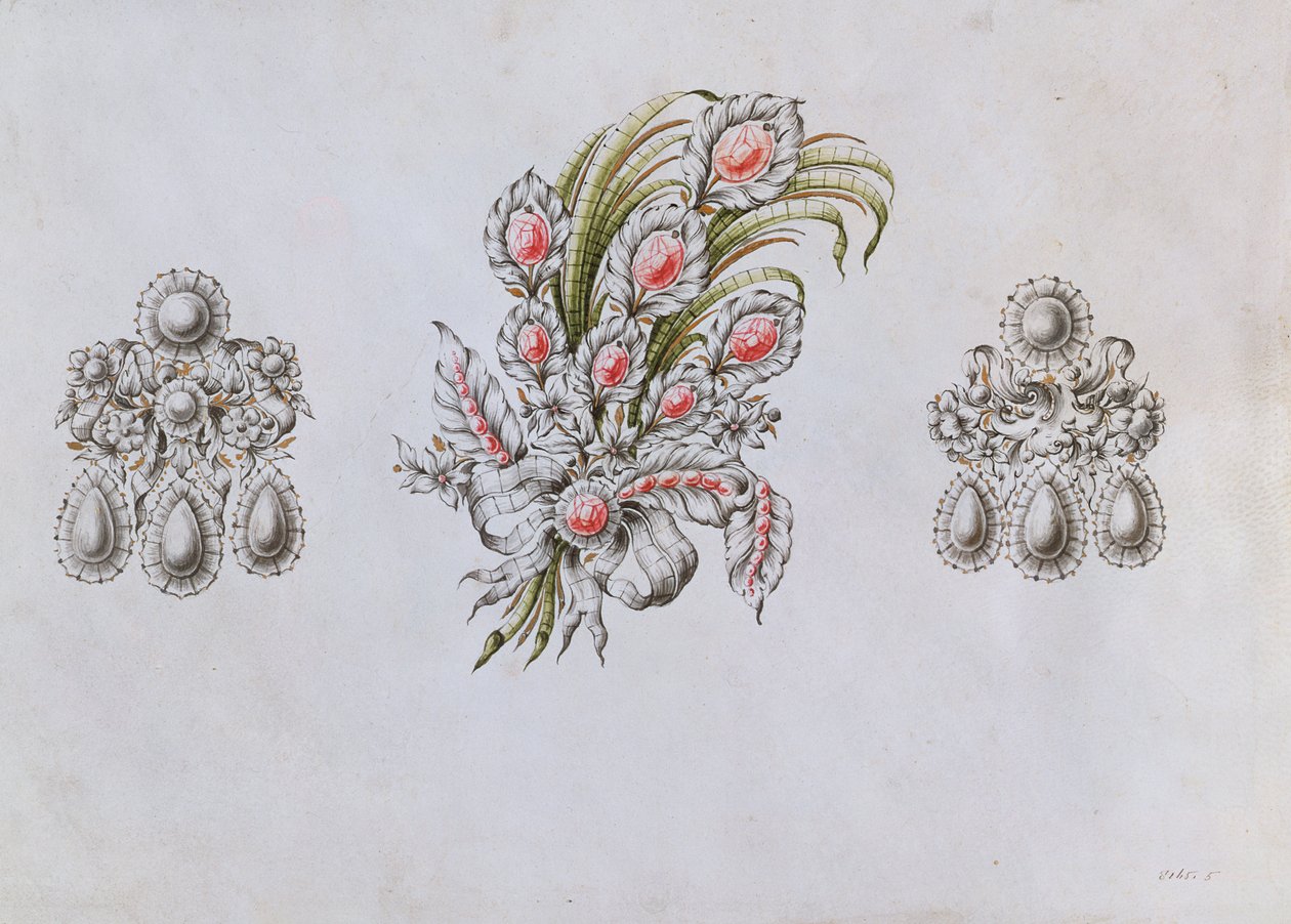 Dessins pour aigrettes - Italian School