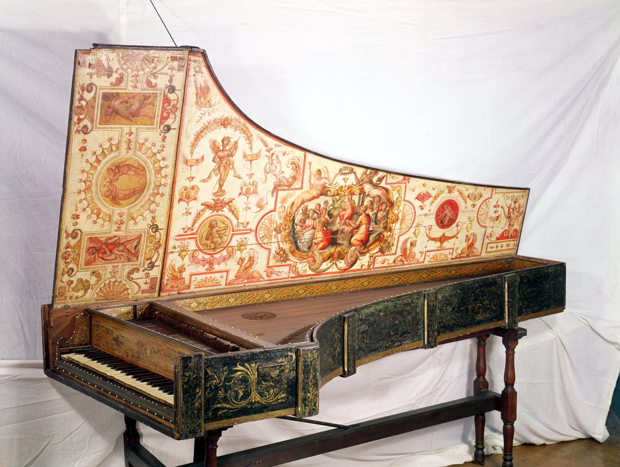 Clavecin doré et peint par Giovanni Antonio Bafto, Venise, 1774 - Italian School