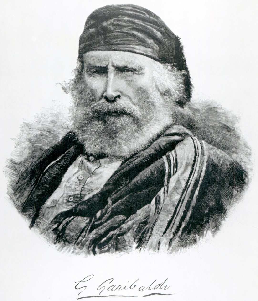 Portrait de Giuseppe Garibaldi - Italian School