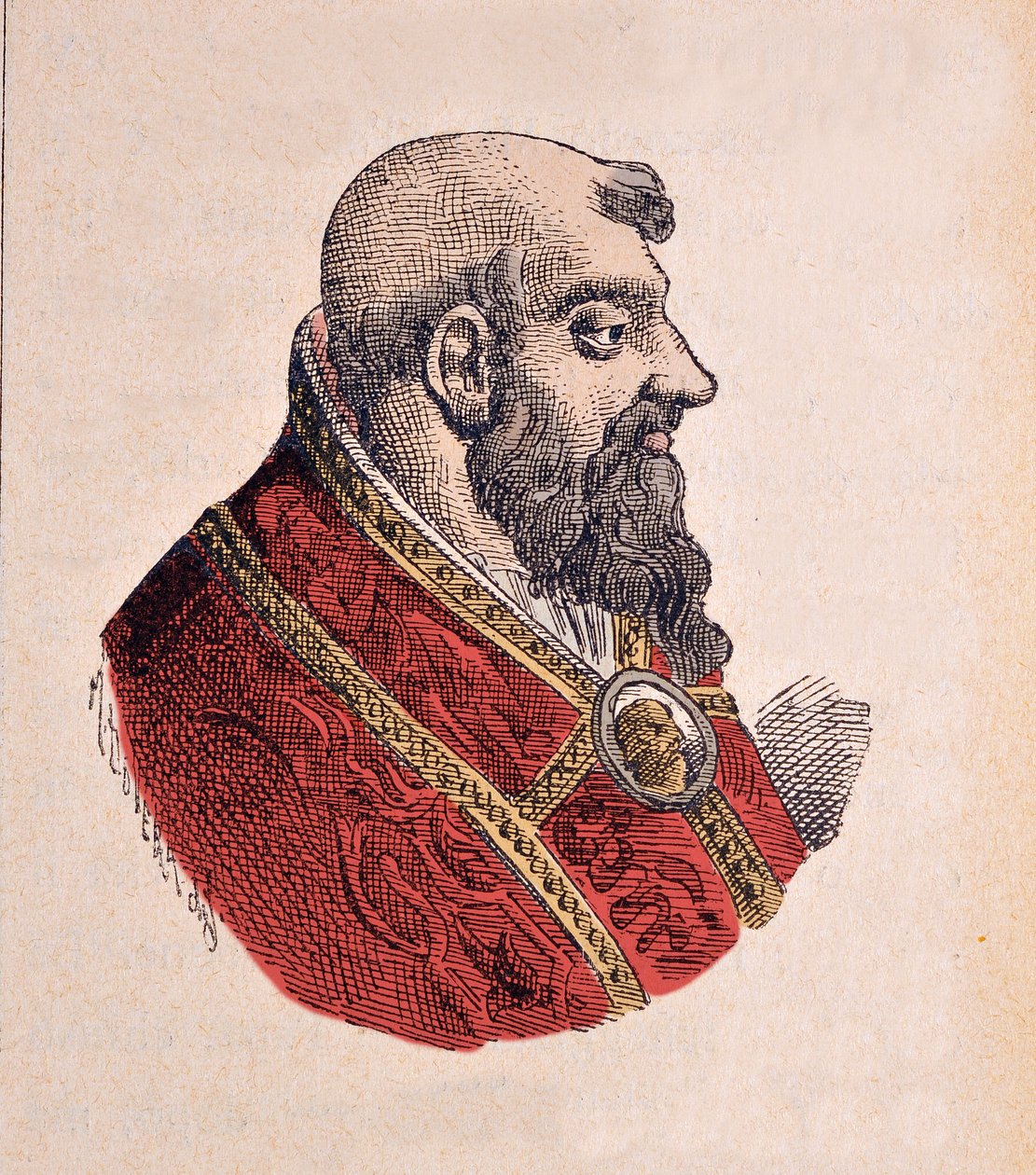 Portrait du Pape Clément VII (Clemente ou Clemens ou Giulio di Giuliano de Médicis) (1523-1534), 1898 - Italian School