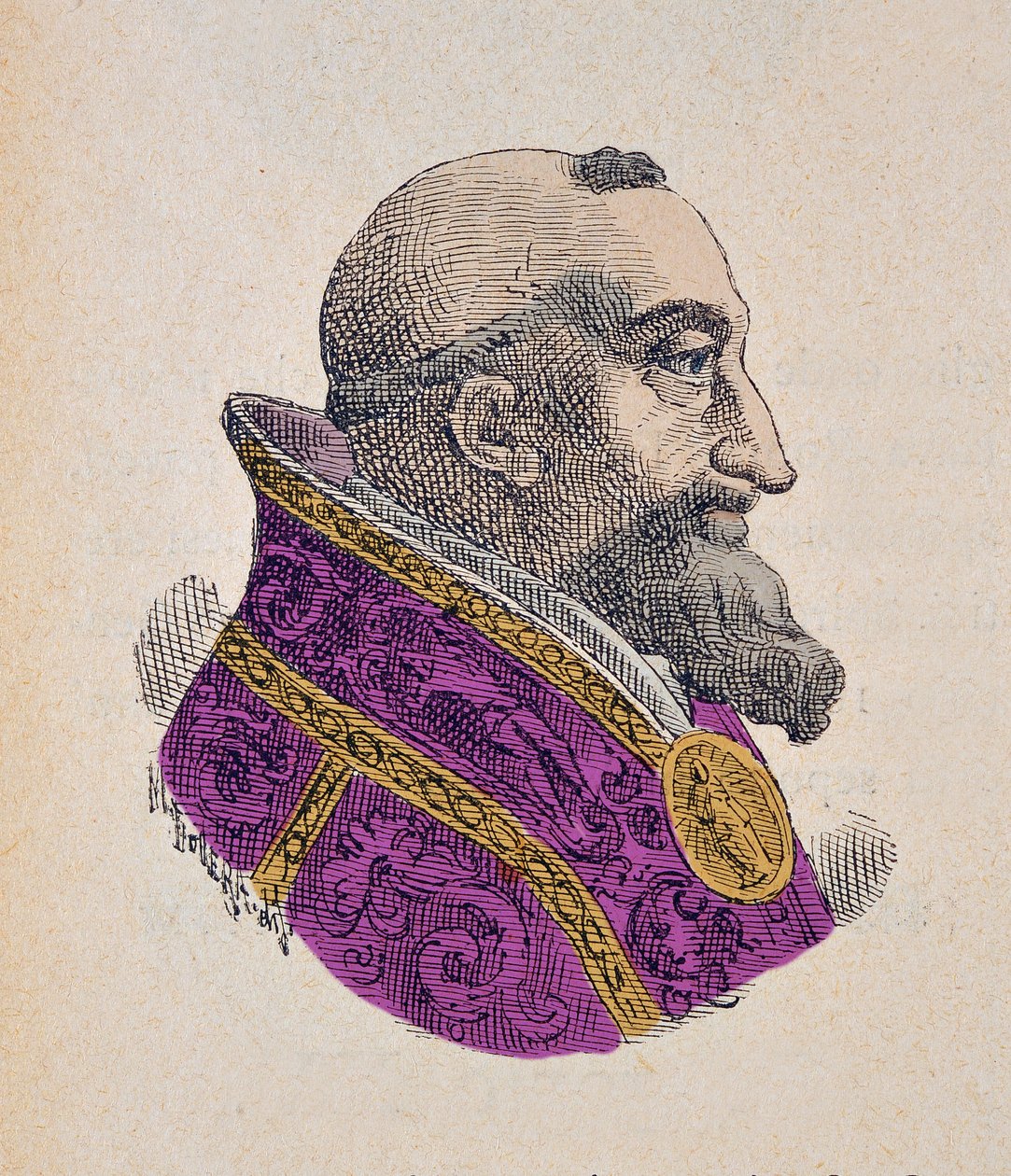 Portrait du Pape Grégoire XV (Gregorio, Gregorius ou Gregory) (1621-1623), 1898 - Italian School