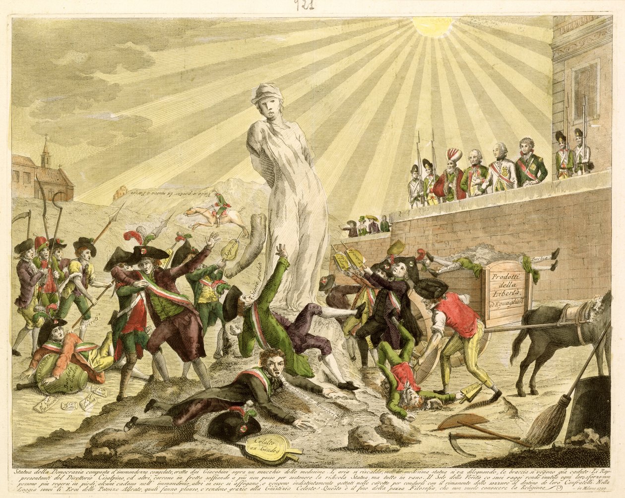 La Statue de la Démocratie, 1799 - Italian School