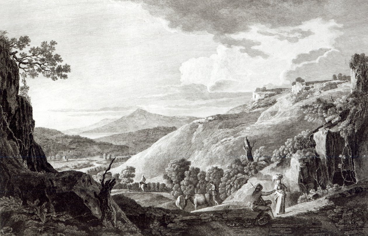 Vue de Tarquinia et Corneto - Italian School