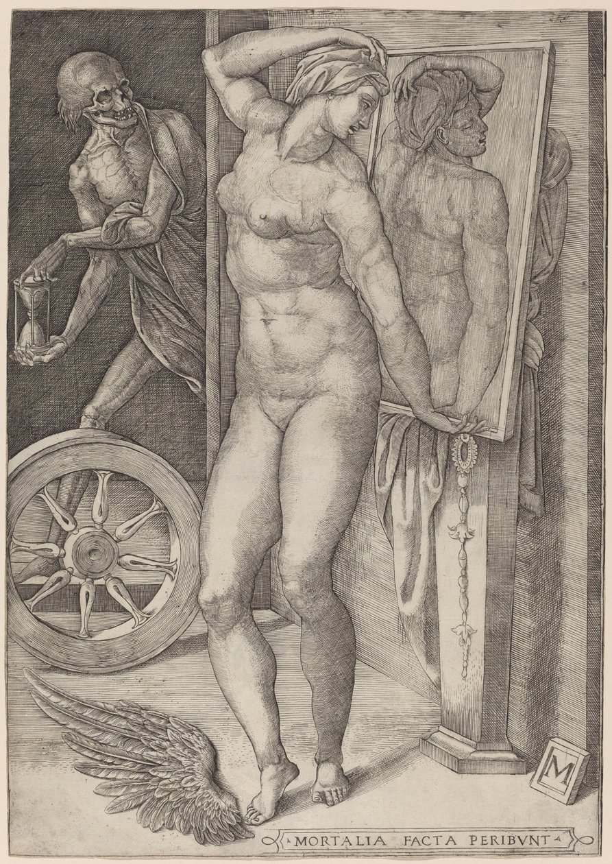 Allégorie de la vanité (La mort surprenant une femme) - Italian 16th Century