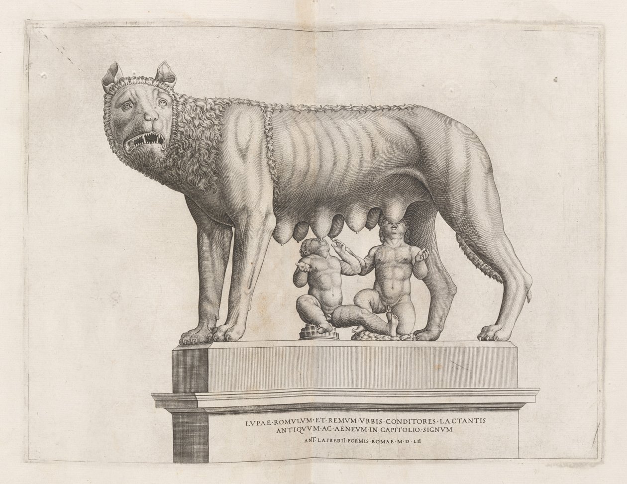 Louve capitoline avec Romulus et Remus - Italian 16th Century