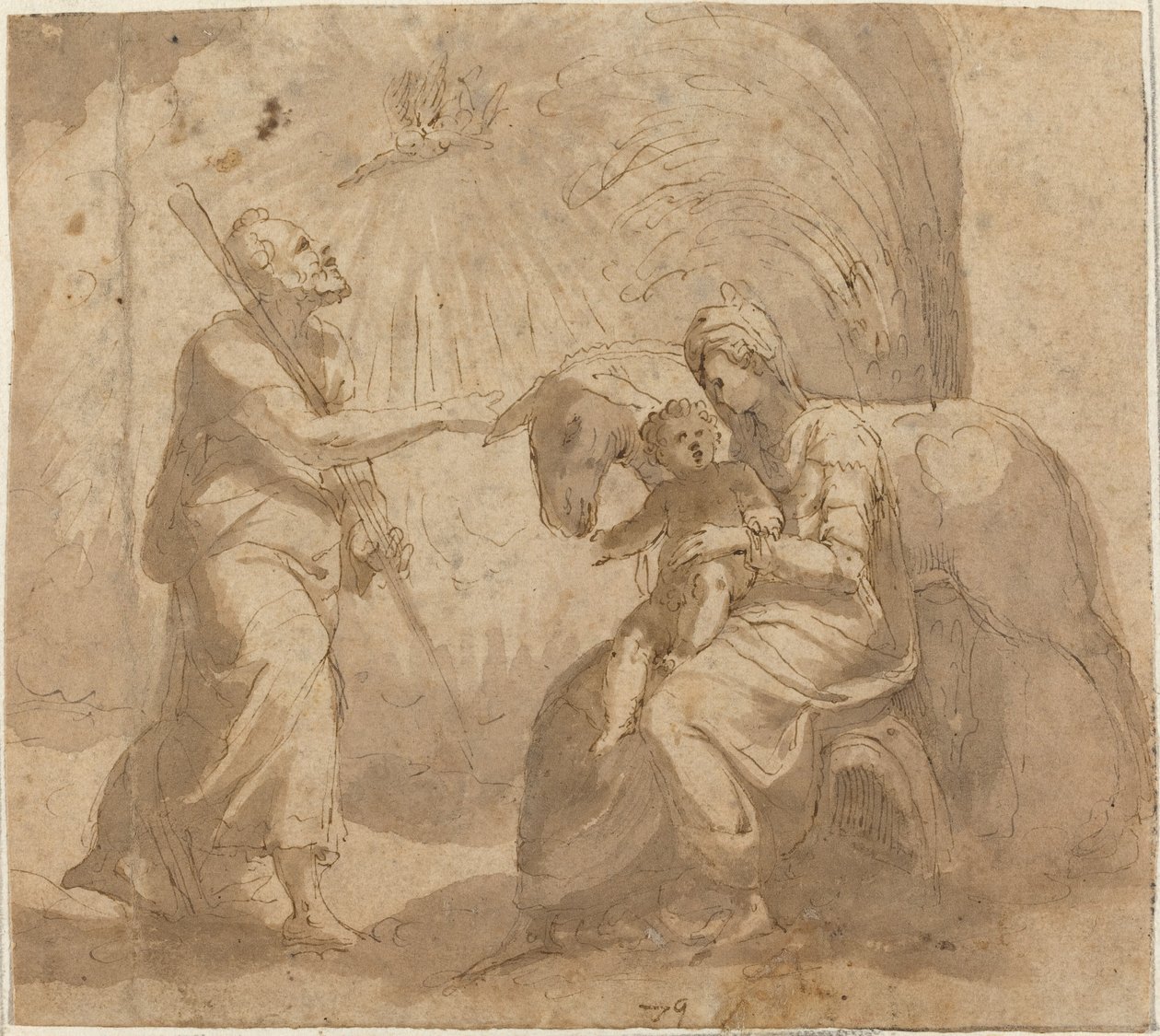 Le Repos pendant la fuite en Égypte - Italian 16th Century