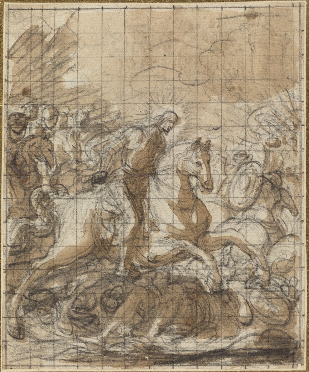 Saint Jacques défaisant les infidèles - Italian 17th or 18th Century