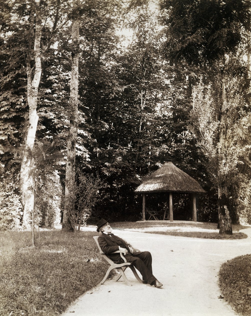 Giuseppe Verdi dans le jardin de la Villa Verdi, Sant