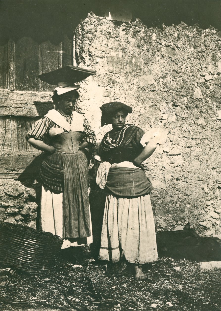 Deux paysans de la campagne romaine portant des vêtements traditionnels, Italie, vers 1910 - Italian Photographer