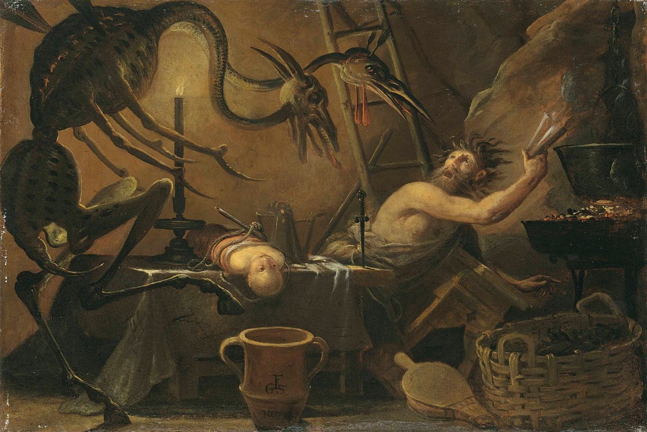 Une scène de sorcellerie - Italian School