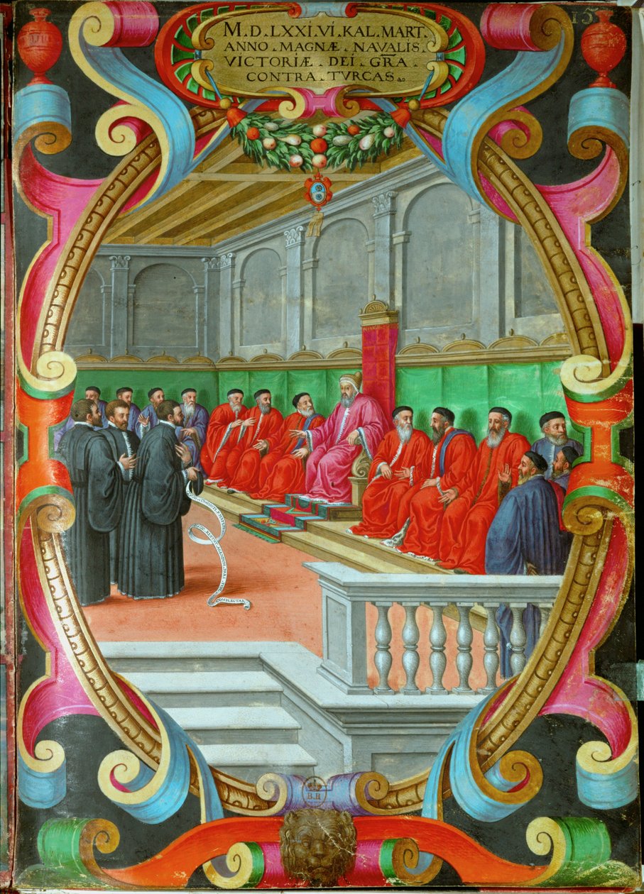 Réunion du Grand Conseil de Venise présidée par le doge Sebastiano Venier - Italian School