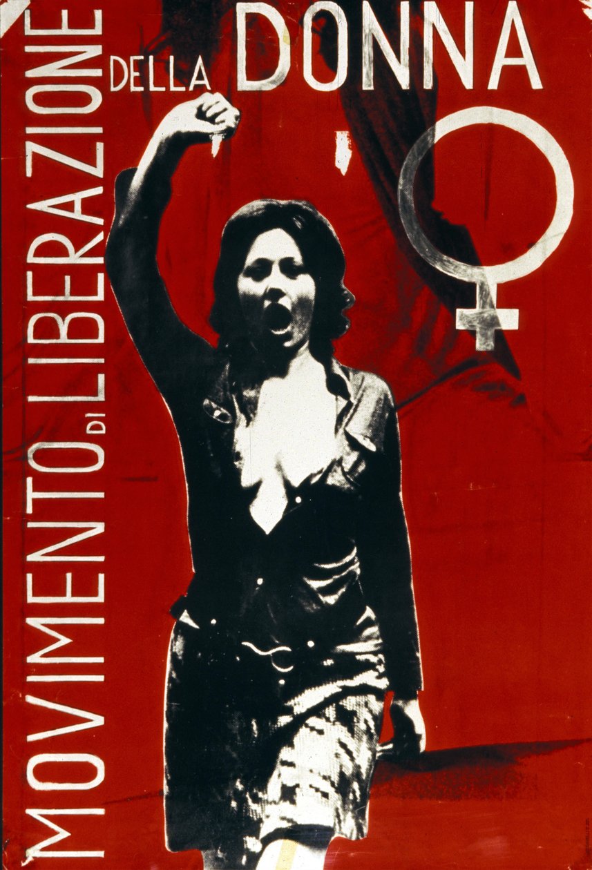 Affiche italienne du mouvement de libération de la femme. - Italian School
