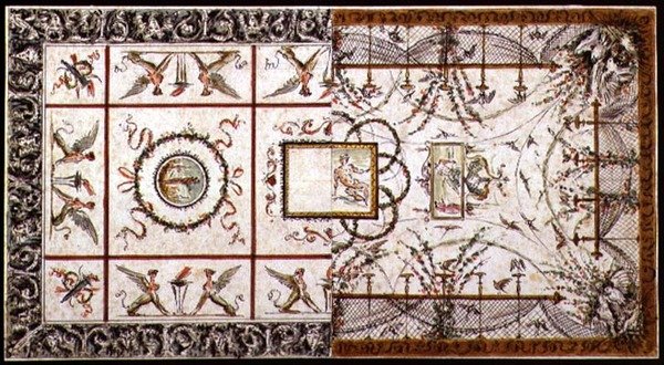 Dessins alternatifs pour un plafond néoclassique, c.1800 - Italian School