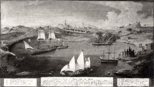Un incident dans la vie du capitaine vénitien Ivanovich da Dabrota et de son frère Tseppo contre les pirates turcs, Alena - Italian School