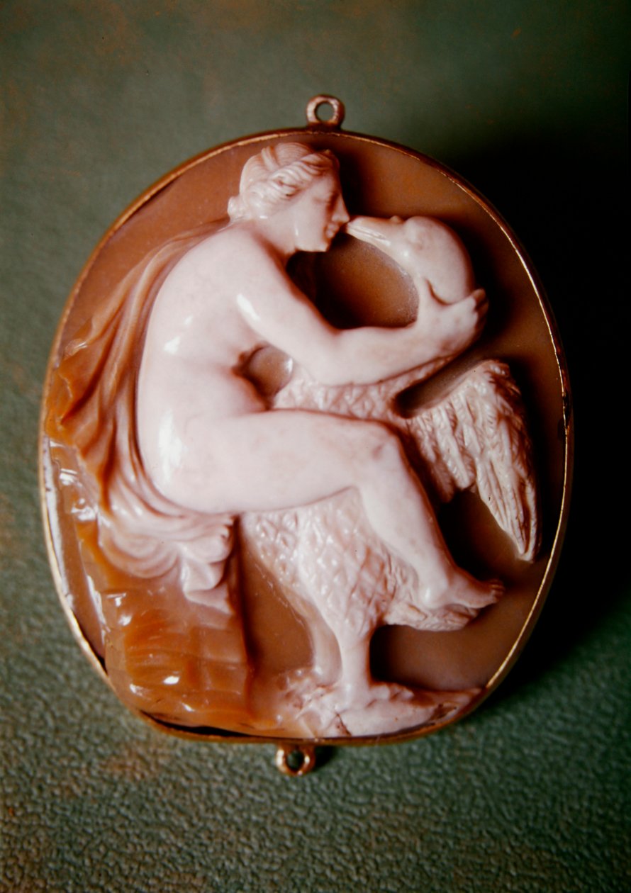 Camée de Léda et le cygne (agate) - Italian School