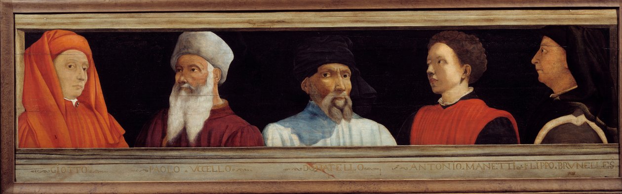 Cassone avec 5 portraits du maître de la Renaissance florentine - Italian School
