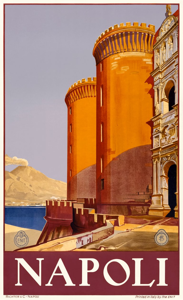 Castel Nuovo à Naples - Italian School