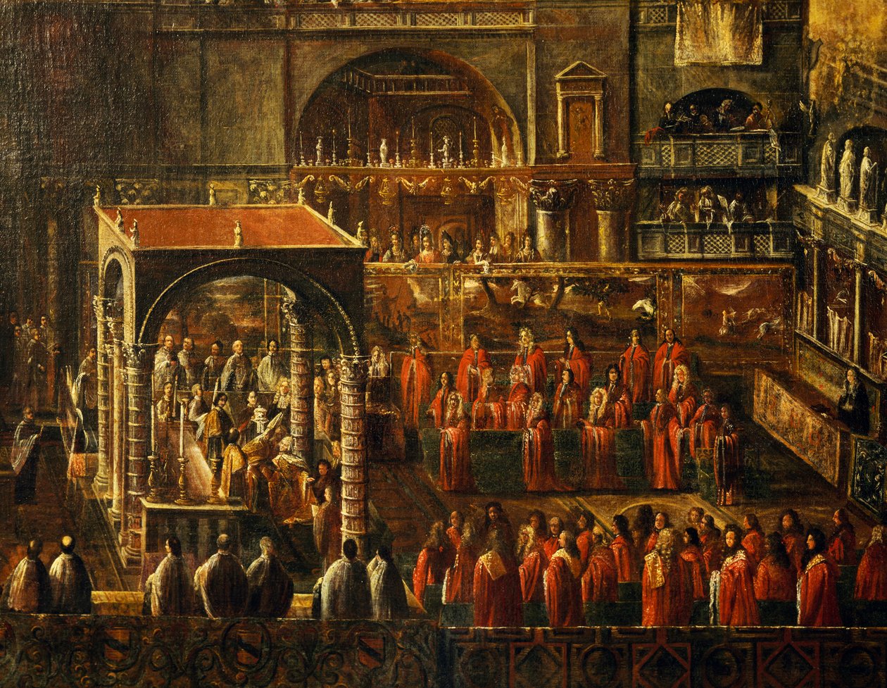 Cérémonie dans la Basilique Saint-Marc à Venise - Italian School