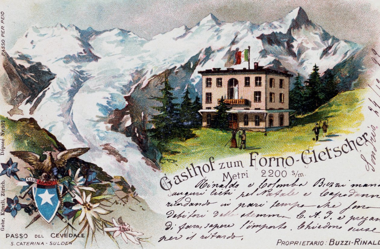 Cevedale Pass, carte postale, Trentin-Haut-Adige, Italie, XXe siècle - Italian School