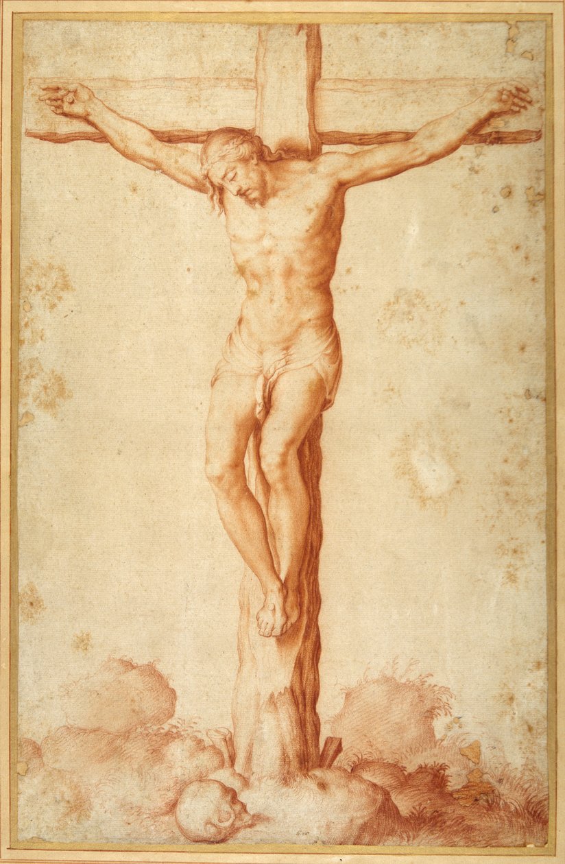 Christ crucifié sur le Golgotha - Italian School
