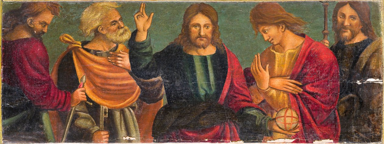 Le Christ et ses quatre apôtres - Italian School