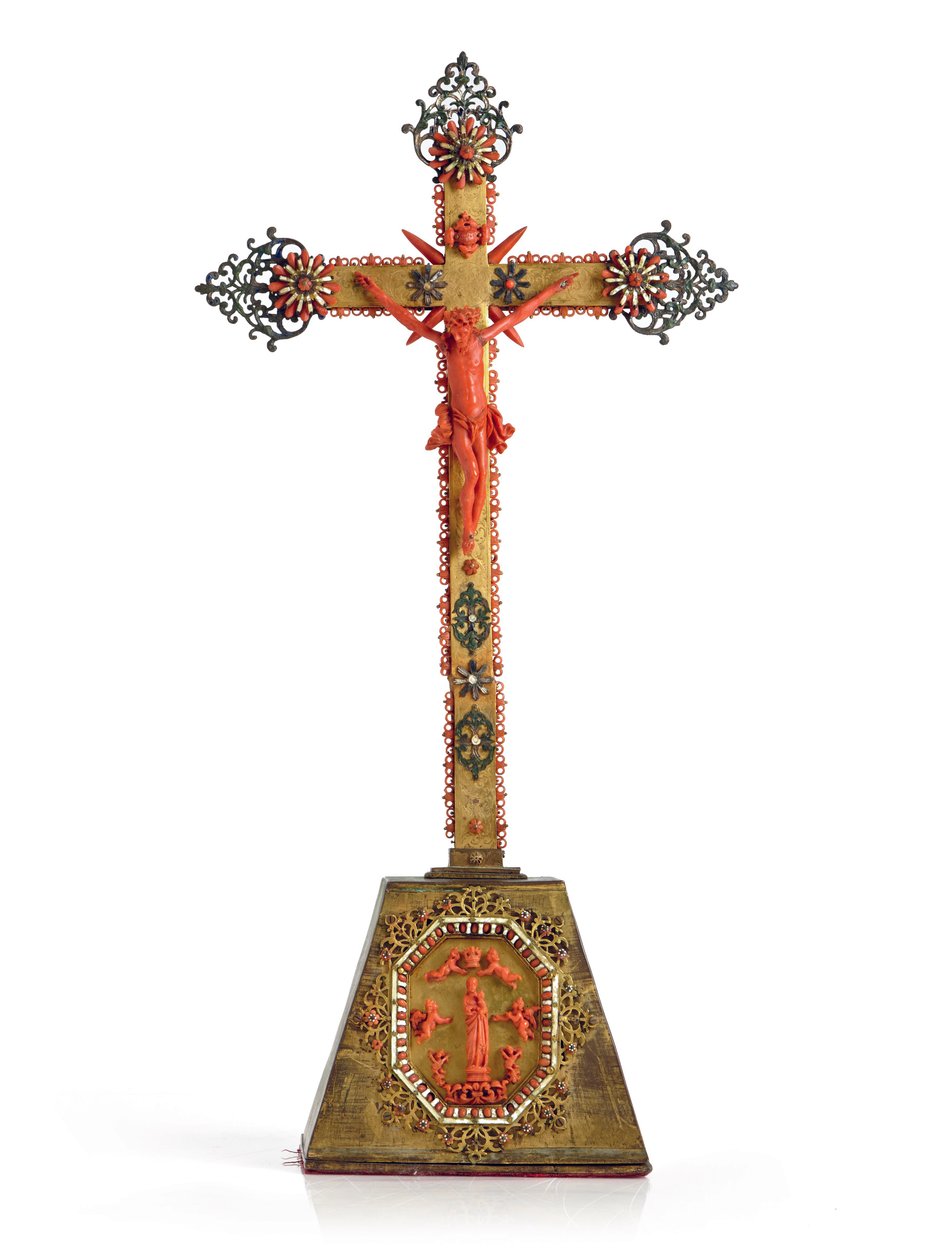 Crucifix, Trapani, seconde moitié du 17ème siècle - Italian School