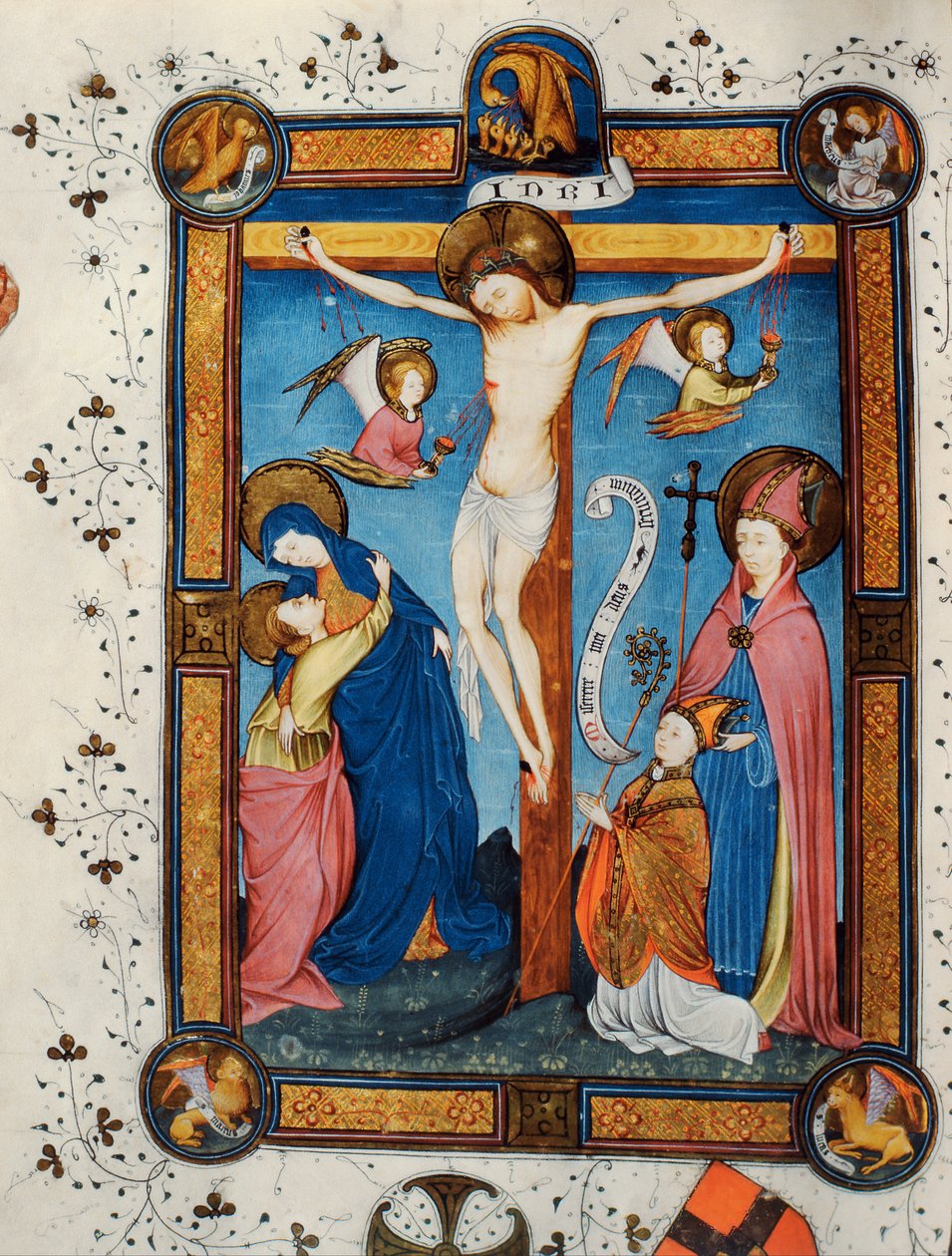 Crucifixion, illustration du Missel du Maître Pancratino, c. 1430 - Italian School