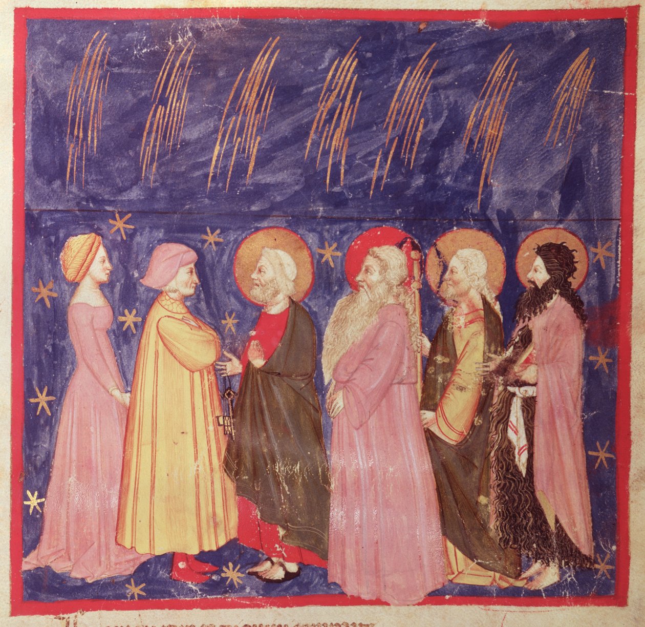 Dante et Béatrice avec les Saints du Paradis, de La Divine Comédie de Dante Alighieri (1265-1321) - Italian School