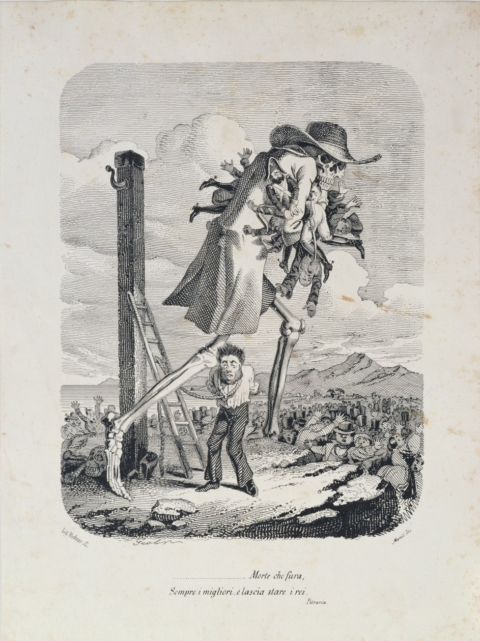 La mort prend tous les bons et laisse les méchants, vers 1850 - Italian School