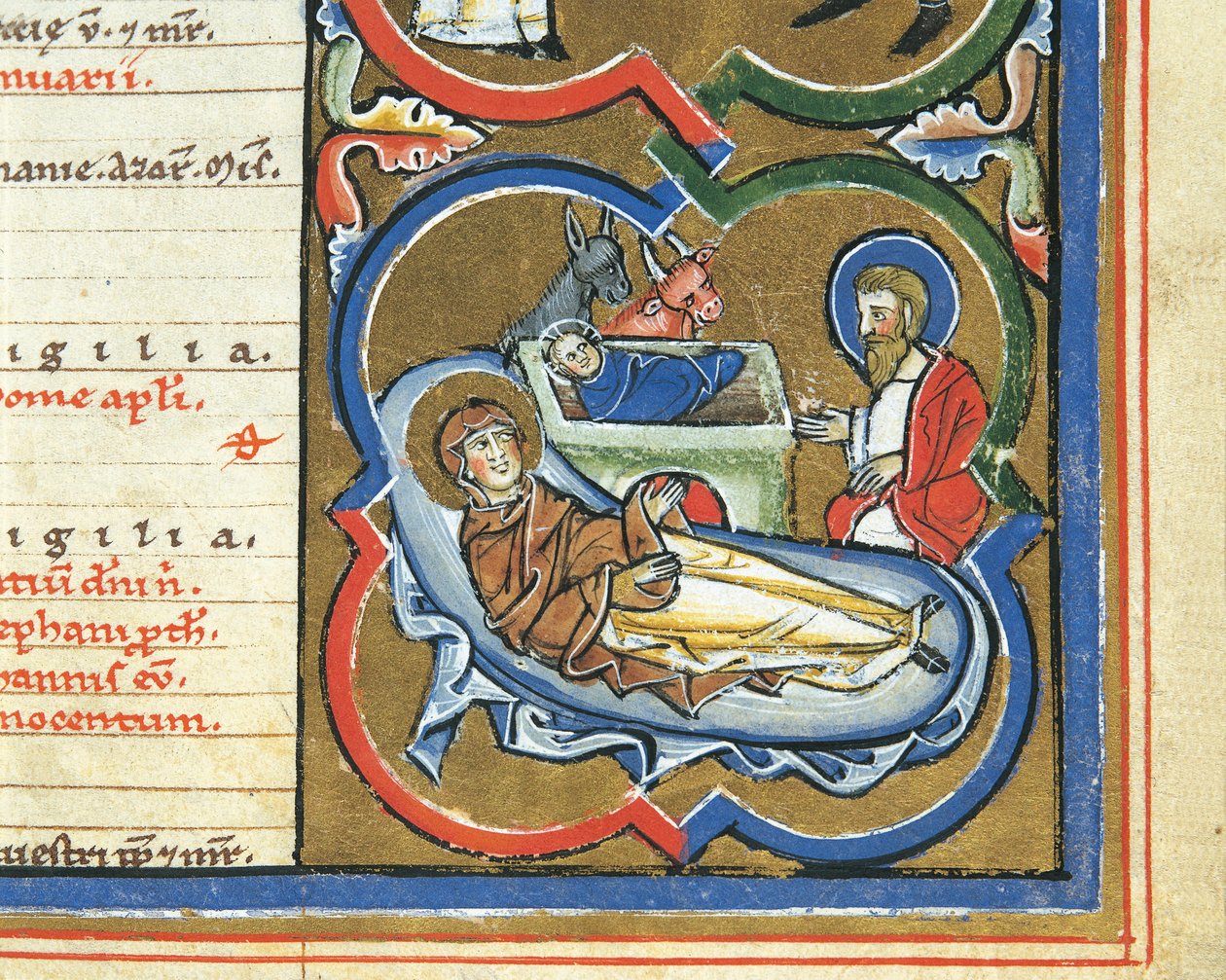 Calendrier élisabéthain, décembre, Nativité - Italian School